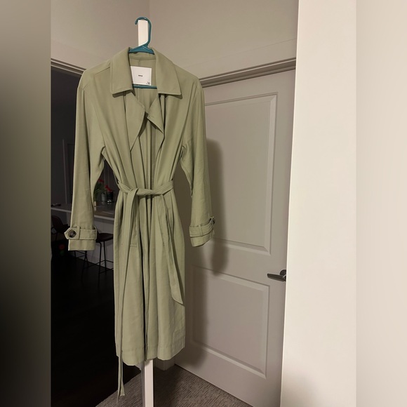 Mango Jackets & Blazers - Mango Olive Green Coat Size S
